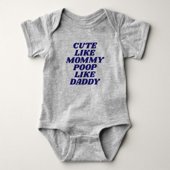 Niedlich wie Mama, wie Papa Gekackt Baby Strampler (Vorderseite)