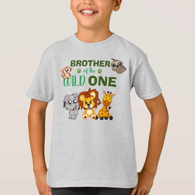Niedlich Wild One Jungle Safari Tierpark T-S T-Shirt (Vorderseite)