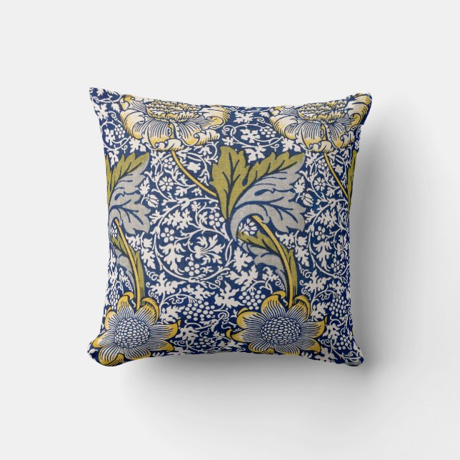 Niedlich William Morris Floral Throw Pillow Kissen (Vorderseite)