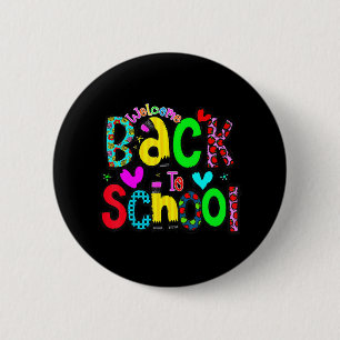 Niedlich Willkommen Zurück in die Schule am ersten Button