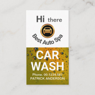Niedlich Winking Car Face Gold Water Auto Auto Det Visitenkarte