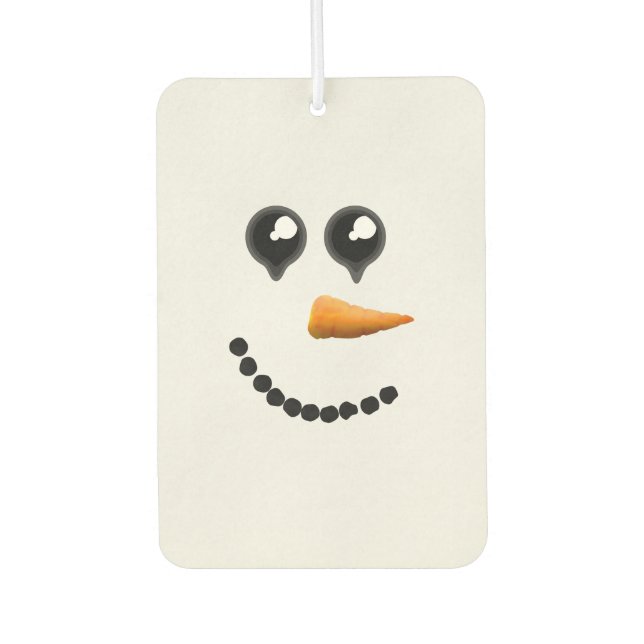 Niedlich Winter Snowman Face Autolufterfrischer (Vorderseite)