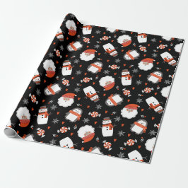 Niedlich Winter Snowman Weihnachtsmuster Geschenkpapier