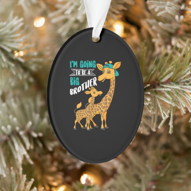 Niedlich wird ein großer Bruder Giraffen lustig Ornament (Baum)