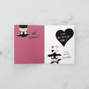 Niedlich wird Mooo meine sein? Liebe Kuh + Valenti Feiertagskarte