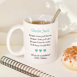 Niedlich wirst du mein Pate Gedicht Foto sein Kaffeetasse