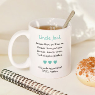 Niedlich wirst du mein Pate Gedicht Foto sein Kaffeetasse