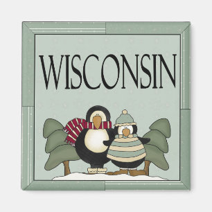 Niedlich Wisconsin Pinguin Magnet-Geschenk Magnet