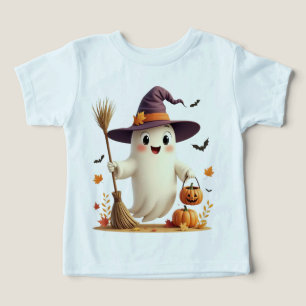 Niedlich Witchy Ghost Halloween Kleinkind T - Shir