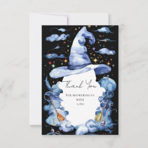 Niedlich Wizard Hat Baby Dusche Dankeskarte