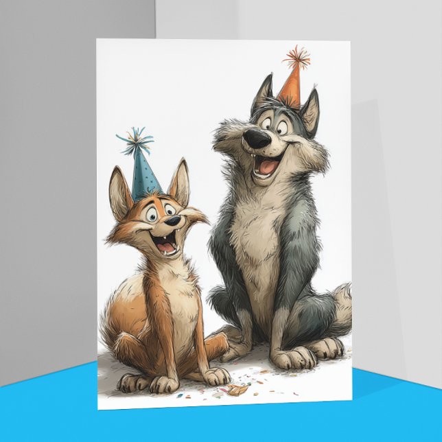 Niedlich Wolf Birthday Karte (Von Creator hochgeladen)