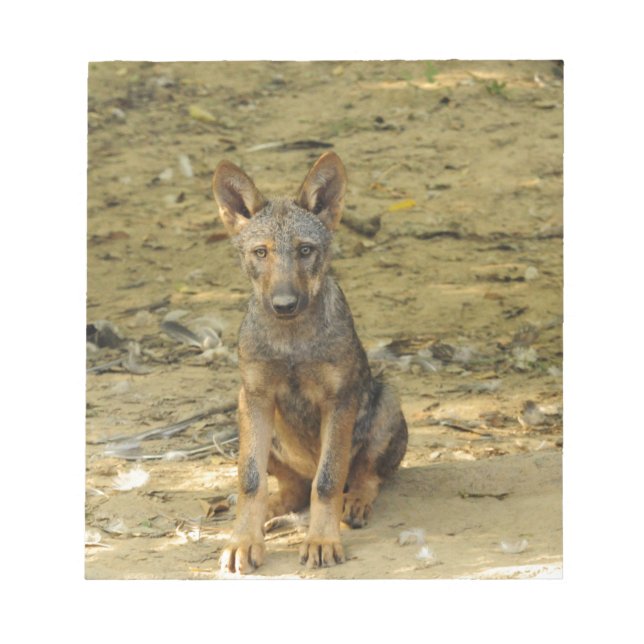 Niedlich Wolf Cub Notizblock (Vorderseite)