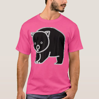 Niedlich Wombat Black T-Shirt