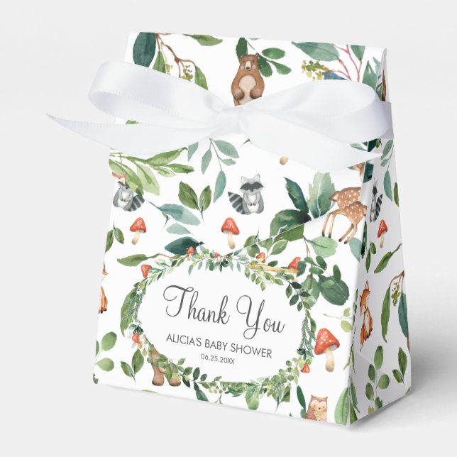 Niedlich Woodland Animals Kinderdusche Woods Viele Geschenkschachtel (Vorderseite)