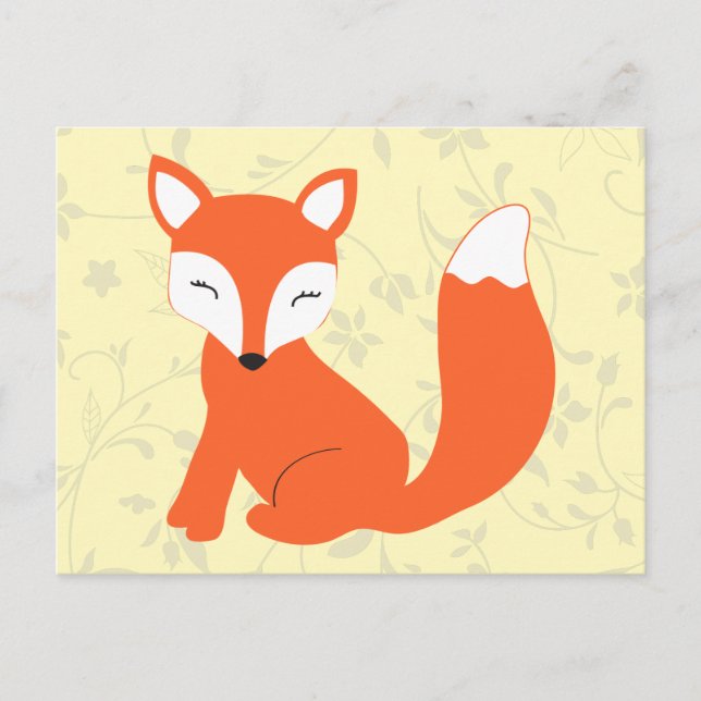 Niedlich Woodland Baby Fox Postkarte (Vorderseite)