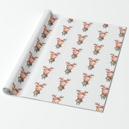 Niedlich Woodland Rentier Weihnachtself Geschenkpapier