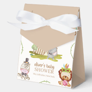 Niedlich Woodland Safari Animal Circus Baby Dusche Geschenkschachtel