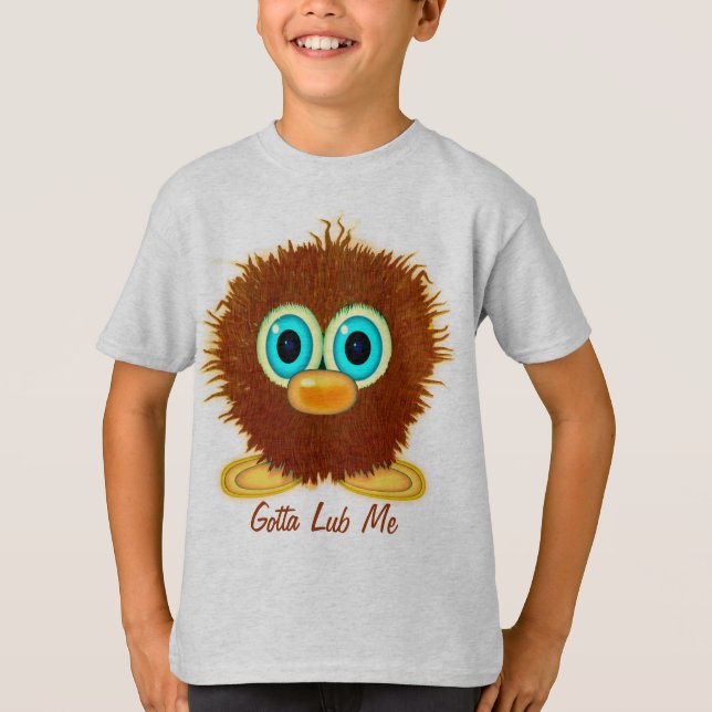 Niedlich Wuzzy Hintern Kids Lovable Book Character T-Shirt (Vorderseite)