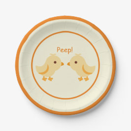 Niedlich Yellow Baby Chick Baby Dusche Pappteller