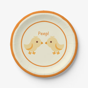 Niedlich Yellow Baby Chick Baby Dusche Pappteller