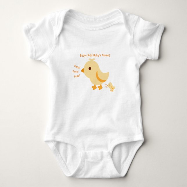 Niedlich Yellow Baby Chick Strampler (Vorderseite)