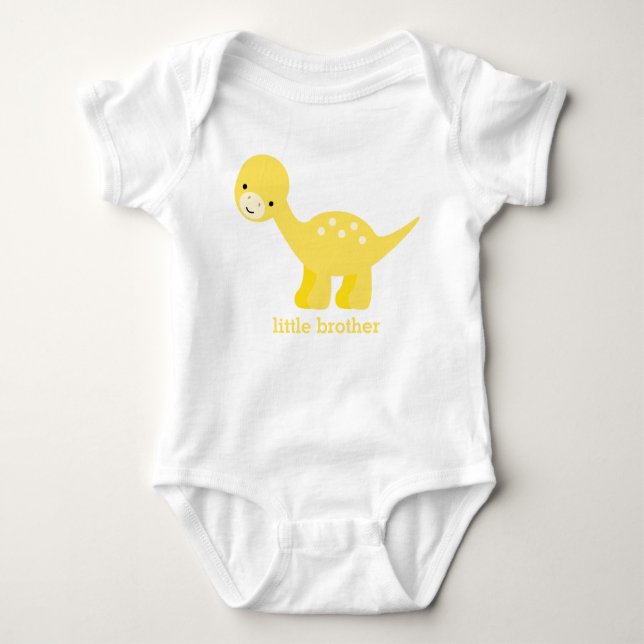 Niedlich Yellow Baby Dinosaurier Strampler (Vorderseite)