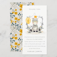 Niedlich Yellow Baby Zebra Foliage Balloon Babydus