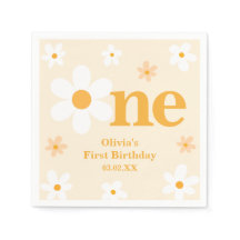 Niedlich Yellow Daisy One Birthday Girl