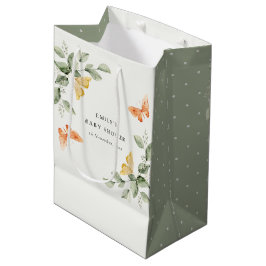 Niedlich Yellow Garden Foliage Butterflies Babydus Mittlere Geschenktüte