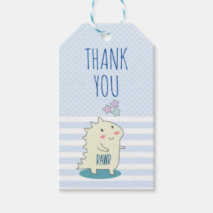 Niedlich Yellow Happy Dinosaurier Illustration Vie Geschenkanhänger