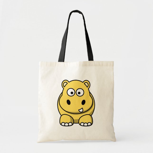 Niedlich Yellow Hippo Tragetasche (Vorne)