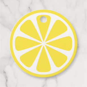 Niedlich Yellow Lemon Slice "Danke" Bevorzugte Tag Geschenkanhänger