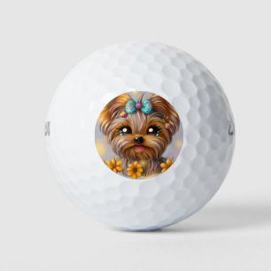 Niedlich Yorkie Kawaii Puppy Golfball