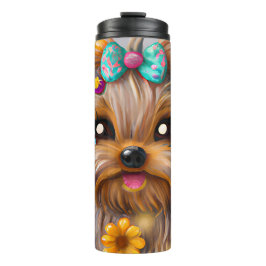 Niedlich Yorkie Kawaii Puppy Thermosbecher