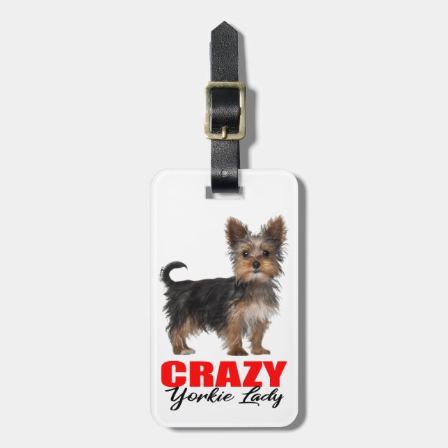 Niedlich Yorkie Lover Puppy Dog Yorkshire Terrier  Gepäckanhänger (Vorderseite vertikal)