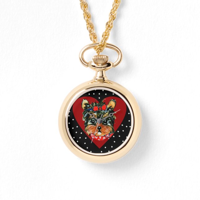 Niedlich Yorkie Poo Armbanduhr (Vorderseite)