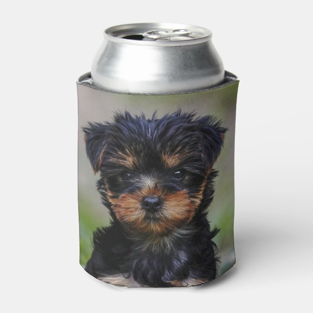 Niedlich Yorkie Puppy Dosenkühler (Kanne Vorderseite)