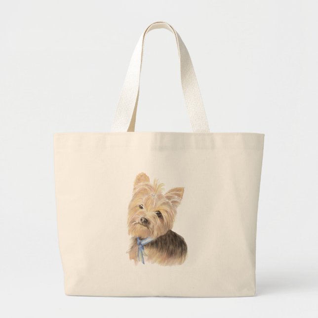 Niedlich Yorkie, Yorkshire Terrier, Hund, Haustier Jumbo Stoffbeutel (Vorne)