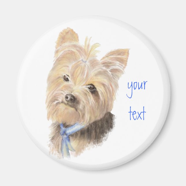Niedlich Yorkie, Yorkshire Terrier, Hund, Haustier Magnet (Vorne)