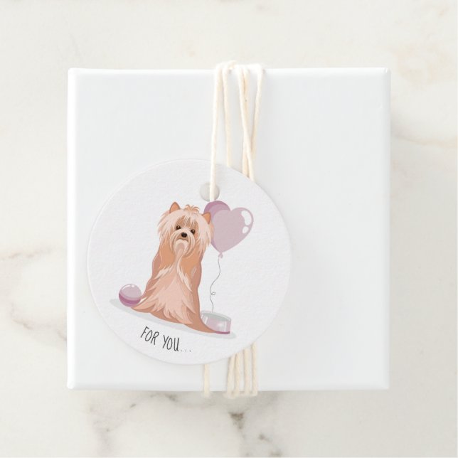 Niedlich Yorkshire Terrier Birthday Geschenkanhänger (Beispiel)