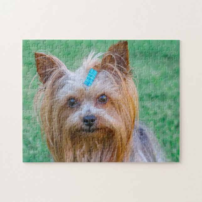 Niedlich Yorkshire Terrier Dog Head (Horizontal)