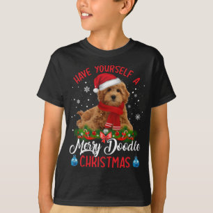 Niedlich Yorkshire Terrier Dog Merry Doodle Weihna T-Shirt