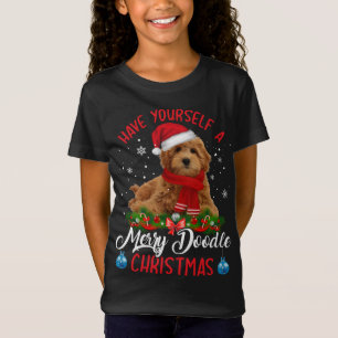 Niedlich Yorkshire Terrier Dog Merry Doodle Weihna T-Shirt