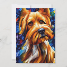 Niedlich Yorkshire Terrier Dog Painting