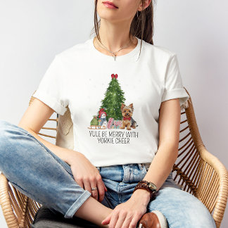 Niedlich Yorkshire Terrier Weihnachtsgeschenk T-Sh T-Shirt