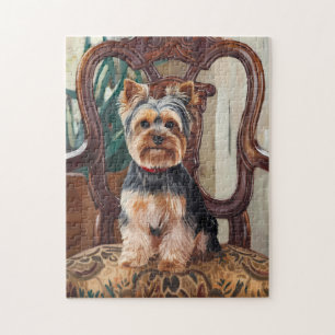 Niedlich Yorkshire Terrier Yorkie Portrait Paintin