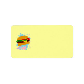 Niedlich Yummy Burger Adressaufkleber