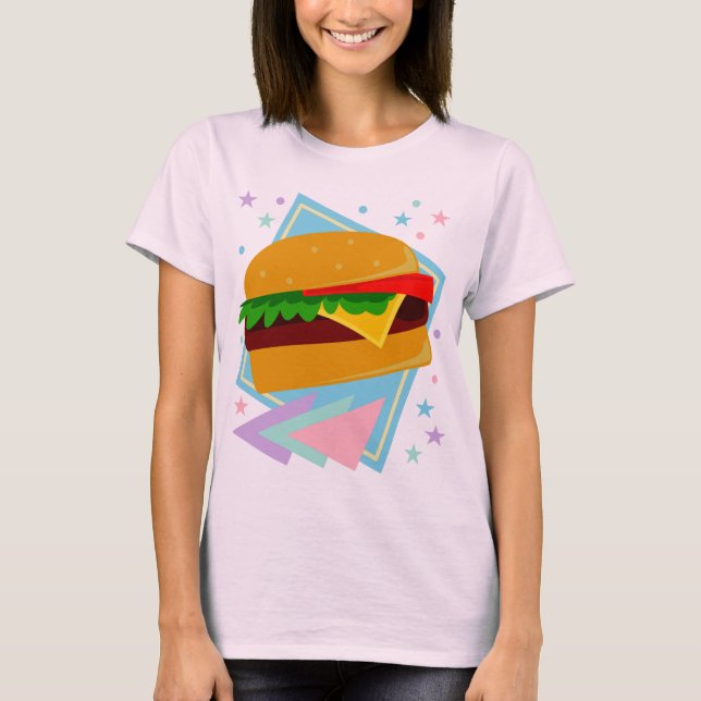 Niedlich Yummy Burger T-Shirt (Vorderseite)