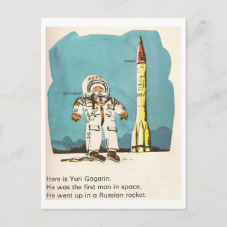 Niedlich Yuri Gagarin Postkarte