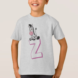 Niedlich Z für Zebra - Kinder Englisch ABCD Alphab T-Shirt